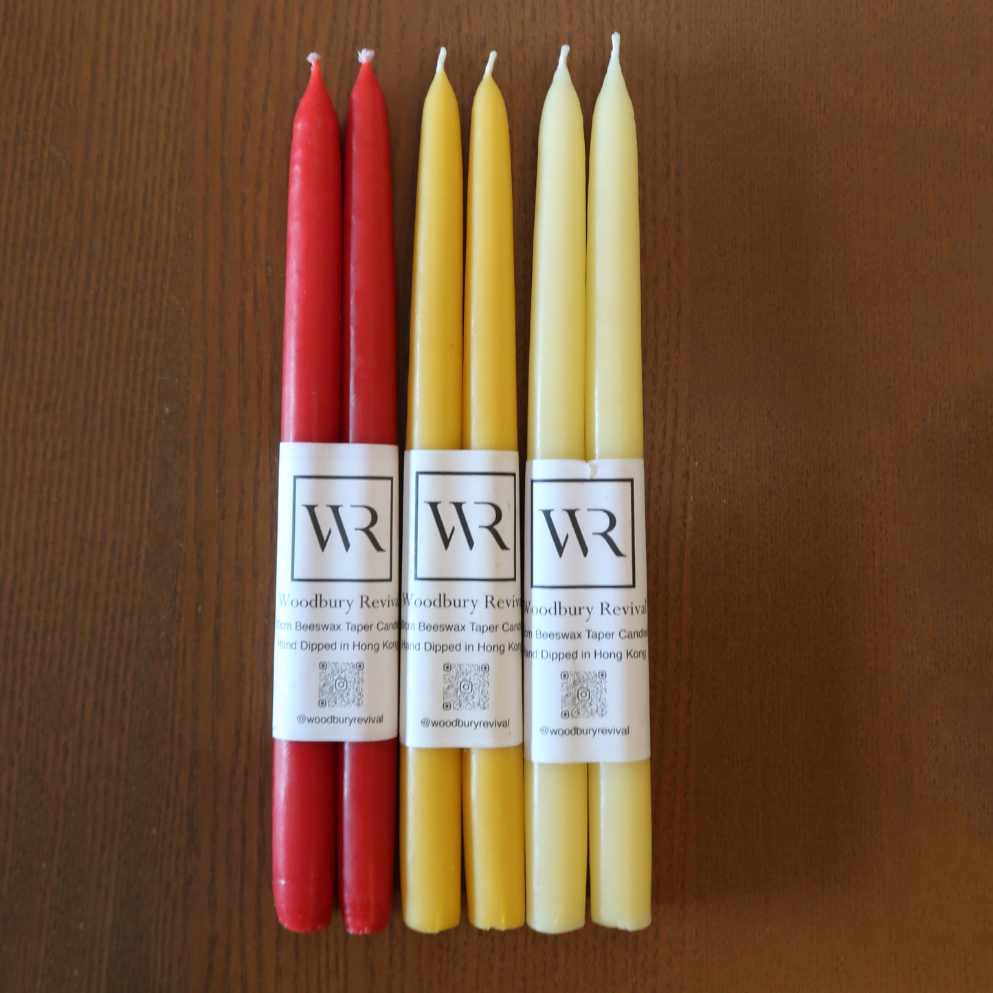 30cm Hand Dipped Taper Beeswax Candles
