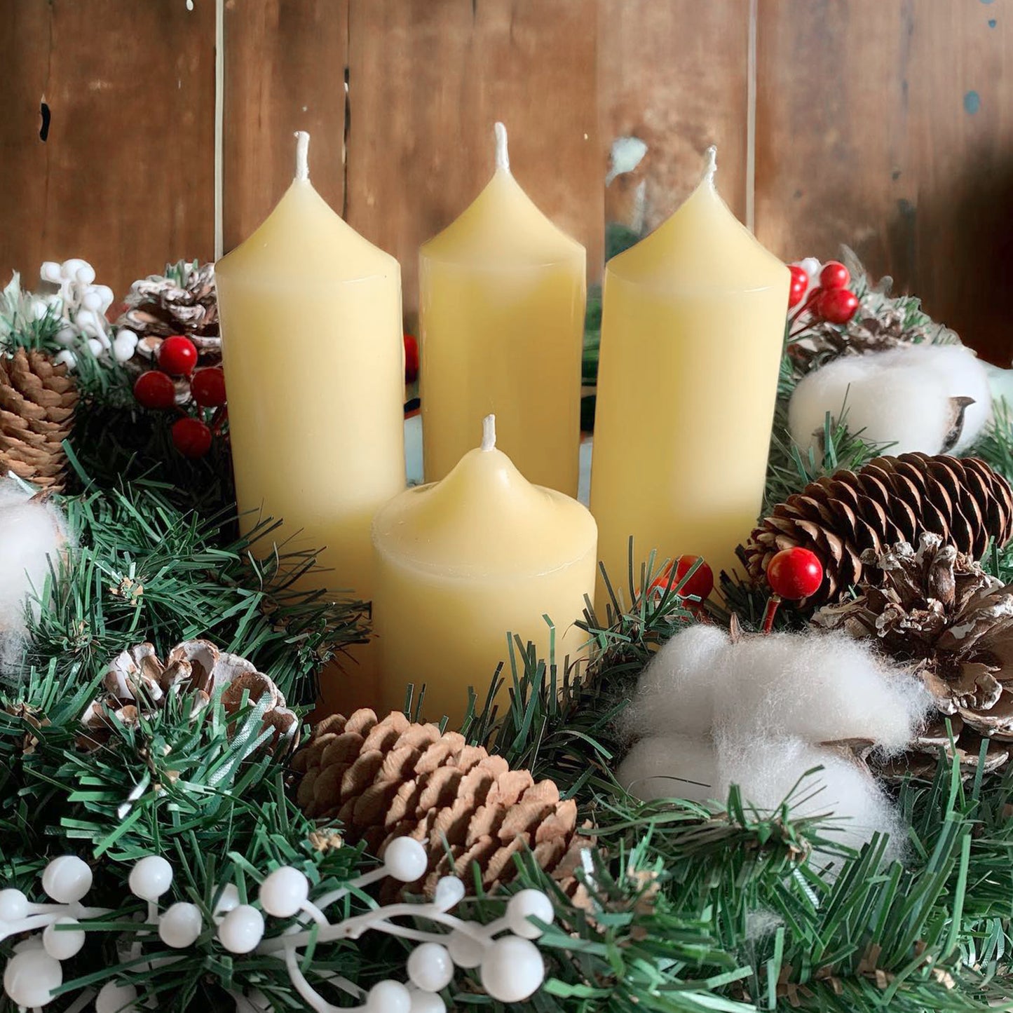 Natural Beeswax Church Candle
