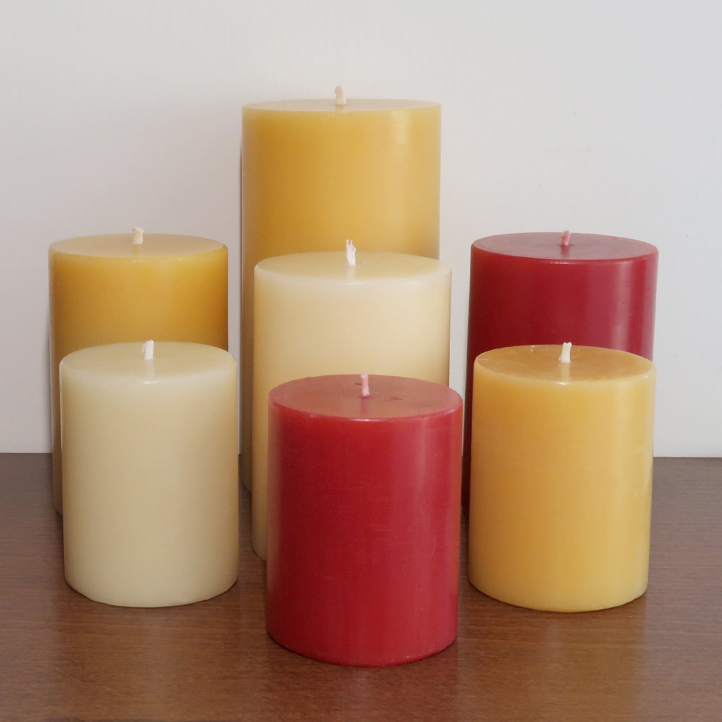 Solid Pure Beeswax Pillars
