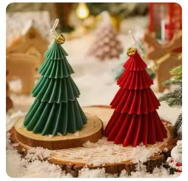 Xmas Tree Beeswax Candle