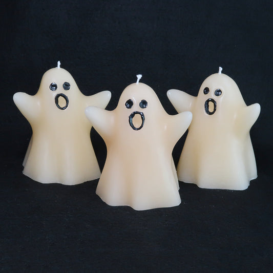 Halloween Ghost Candle - Solid Pure Beeswax