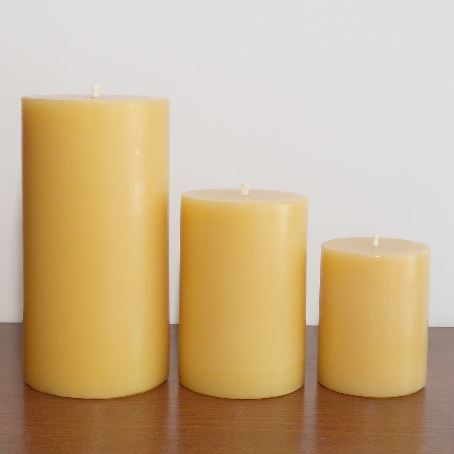 Solid Pure Beeswax Pillars