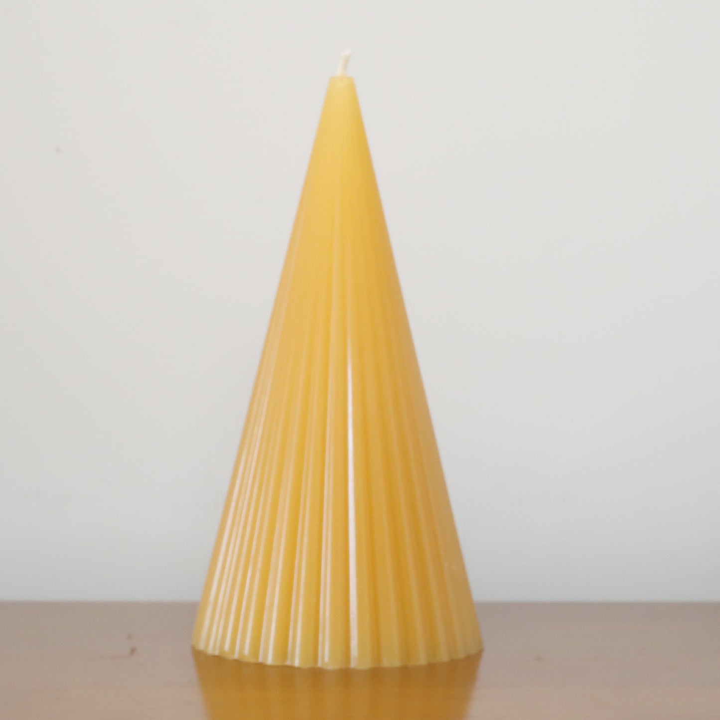 Ribbed Cone Beeswax Candle