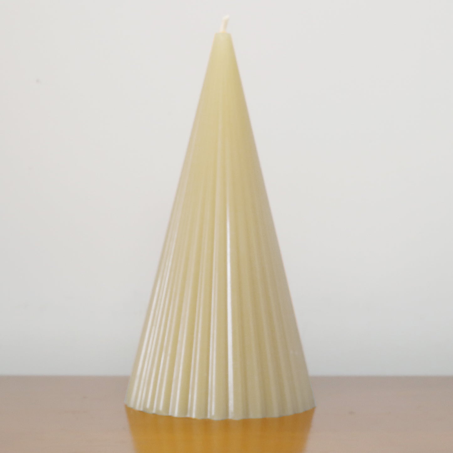Ribbed Cone Beeswax Candle