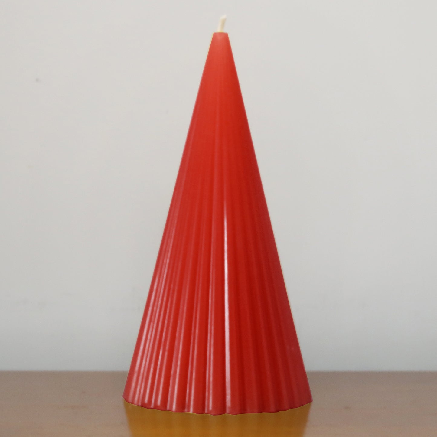 Ribbed Cone Beeswax Candle