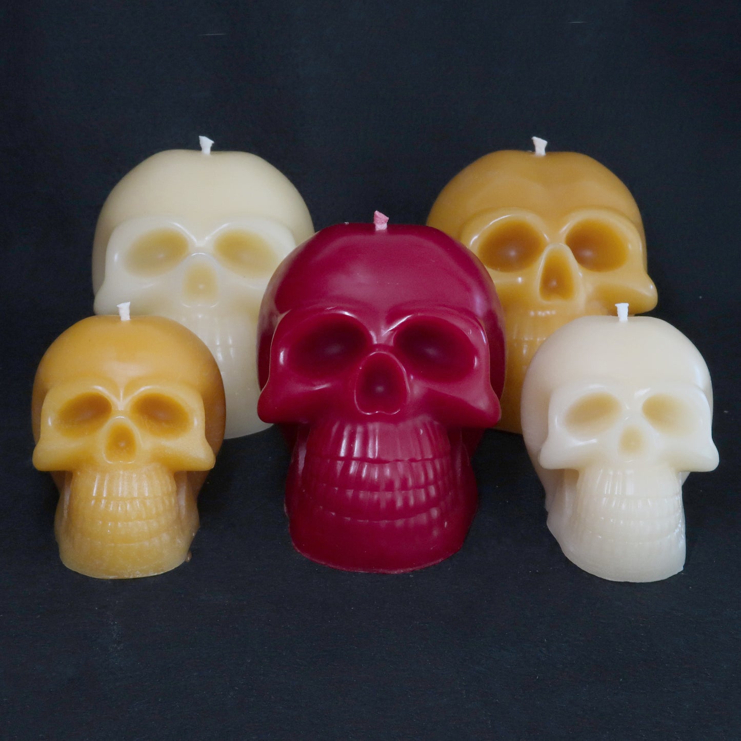 Halloween Skull Candles Solid Beeswax