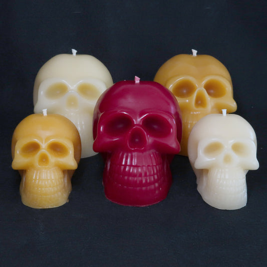 Halloween Skull Candles Solid Beeswax