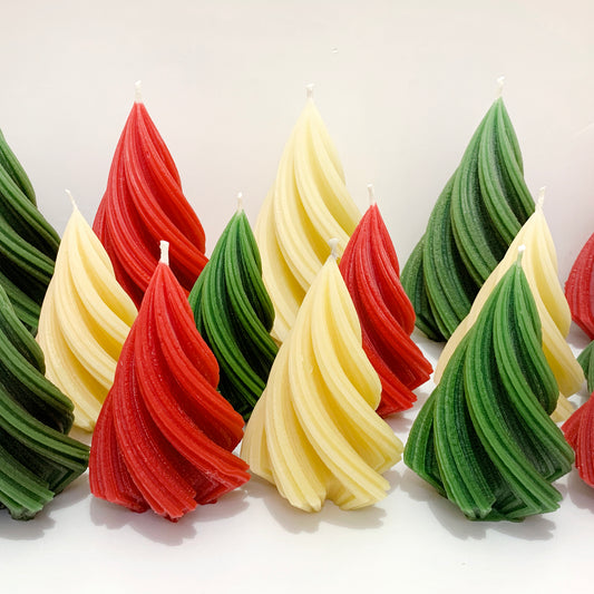 Geometric Spiral Beeswax Candles