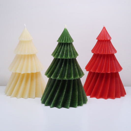 Xmas Tree Beeswax Candle